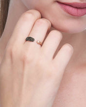 Load image into Gallery viewer, GOCCE COLLECTION BROWN DIAMONDS RING - 18KT MATTE ROSE GOLD - SMALL