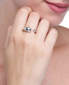 GOCCE COLLECTION RING - 18KT WHITE GOLD