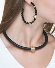 Load image into Gallery viewer, BARBARELLA COLLECTION NECKLACE - BLACK LEATHER