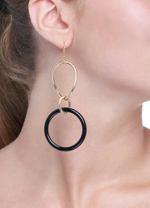 STELLA COLLECTION - 18KT GOLD - ONYX LINKS LARGE