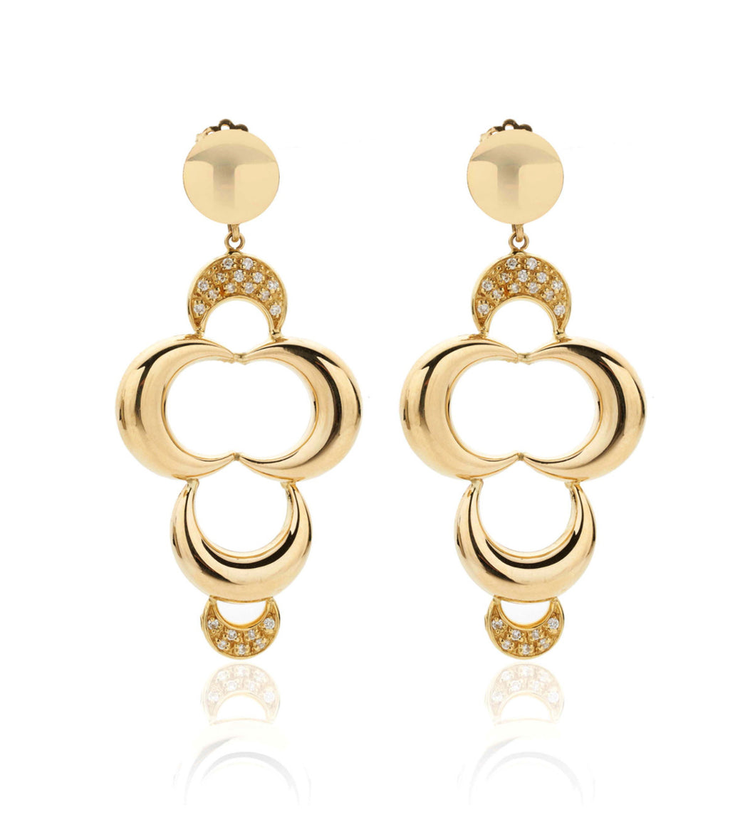 LUNETTE COLLECTION 18KT GOLD EARRINGS