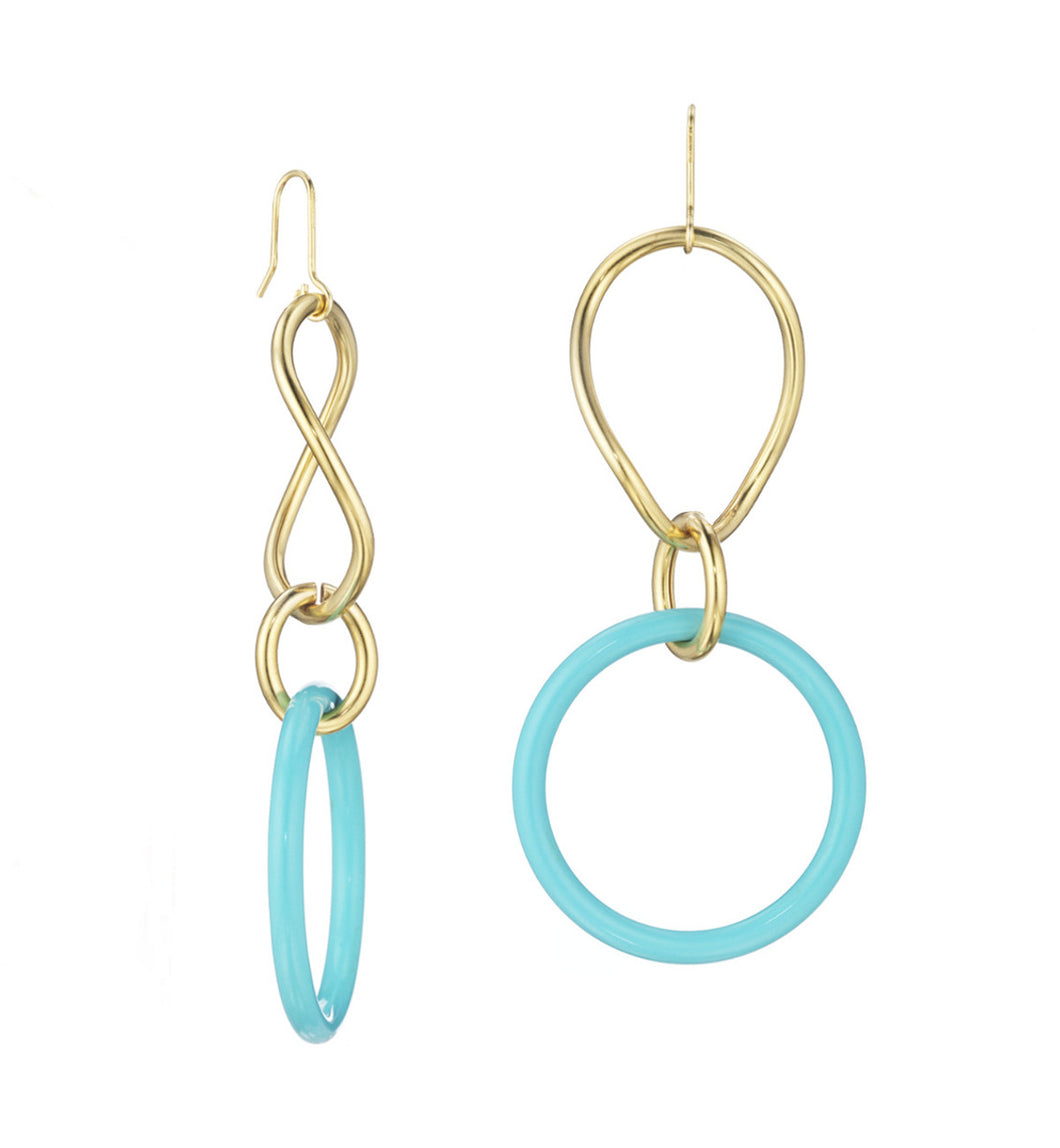 STELLA COLLECTION - 18KT GOLD - TURQUOISE LINKS LARGE