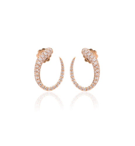 GOCCE COLLECTION EARRINGS - 18KT GOLD - WHITE DIAMONDS - SMALL