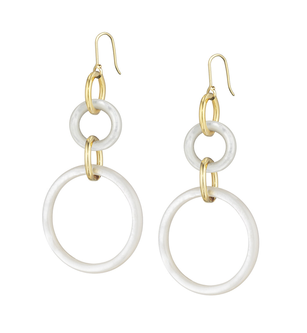 STELLA COLLECTION - 18KT GOLD - LARGE AND SMALL MOTHER OF PEARL LINKS