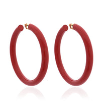 Load image into Gallery viewer, BARBARELLA COLLECTION - 18KT GOLD - STERLING SILVER - EX-LARGE - CORAL RED