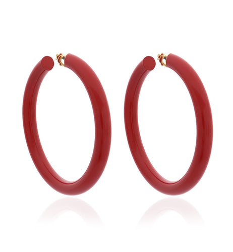 BARBARELLA COLLECTION - 18KT GOLD - STERLING SILVER - EX-LARGE - CORAL RED