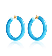 Load image into Gallery viewer, BARBARELLA COLLECTION - 18KT GOLD - STERLING SILVER - EX-MEDIUM - AQUA BLUE