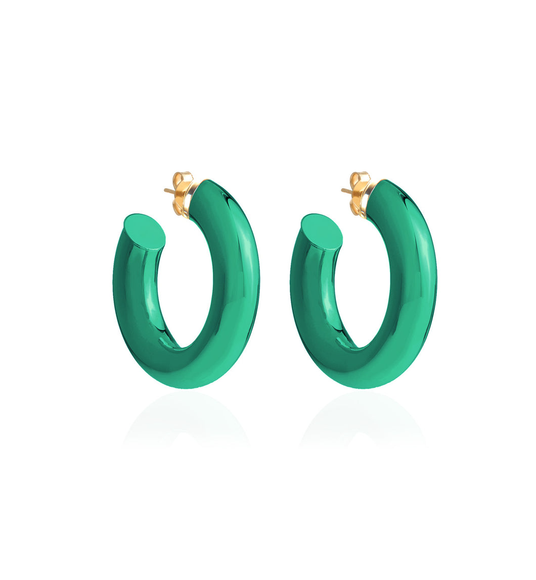 BARBARELLA COLLECTION - 18KT GOLD - STERLING SILVER - EX-SMALL - GREEN