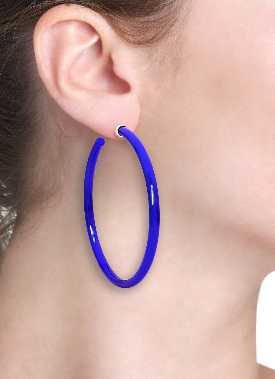 BARBARELLA COLLECTION - 18KT GOLD - STERLING SILVER - MEDIUM - COBALT BLUE
