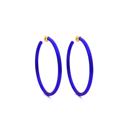 BARBARELLA COLLECTION - 18KT GOLD - STERLING SILVER - MEDIUM - COBALT BLUE