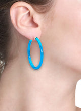 Load image into Gallery viewer, BARBARELLA COLLECTION - 18KT GOLD - STERLING SILVER - SMALL - AQUA BLUE