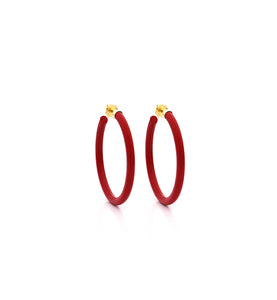 BARBARELLA COLLECTION - 18KT GOLD - STERLING SILVER - SMALL - CORAL RED
