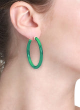 Load image into Gallery viewer, BARBARELLA COLLECTION - 18KT GOLD - STERLING SILVER - SMALL - GREEN