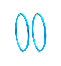 Load image into Gallery viewer, BARBARELLA COLLECTION - 18KT GOLD - STERLING SILVER - LARGE - AQUA BLUE