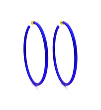Load image into Gallery viewer, BARBARELLA COLLECTION - 18KT GOLD - STERLING SILVER - LARGE - COBALT BLUE