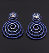 Load image into Gallery viewer, &quot;KALEIDOSCOPE OF HOPE&quot; - BLUE SAPPHIRES - EARRINGS