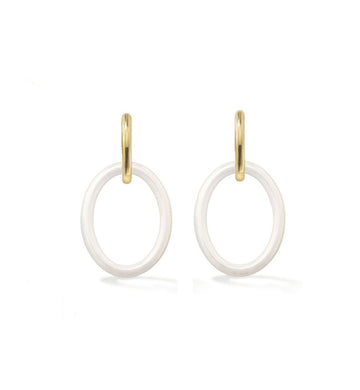 MAMA COLLECTION EARRINGS - WHITE CERAMIC