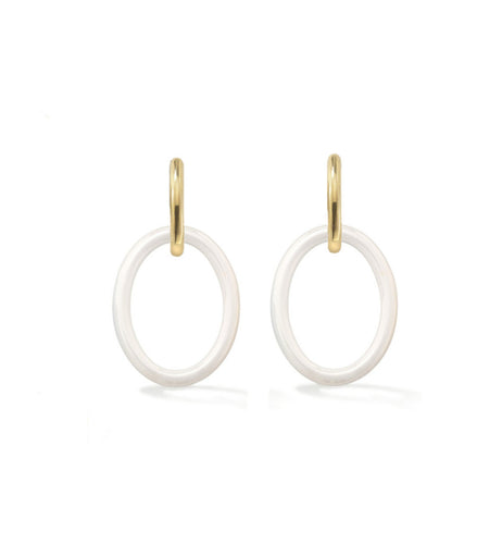 MAMA COLLECTION EARRINGS - WHITE CERAMIC