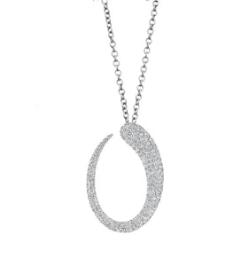 GOCCE COLLECTION WHITE DIAMONDS NECKLACE - 18KT WHITE GOLD