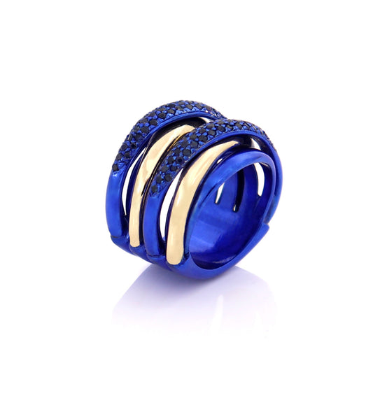 "LIZZY" - 18KT GOLD - BLUE SAPPHIRES