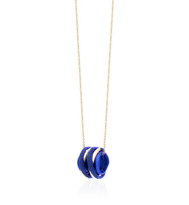 "LIZZY" - 18KT GOLD - NECKLACE - BLUE SAPPHIRES