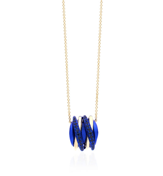 "LIZZY" - 18KT GOLD - NECKLACE - BLUE SAPPHIRES