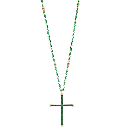 CROSS - 18KT YELLOW GOLD - STERLING SILVER - TITANIUM