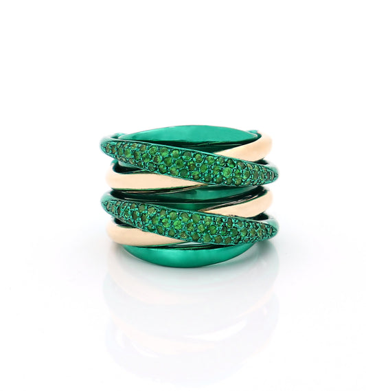 "LIZZY" - 18KT GOLD - TSAVORITES