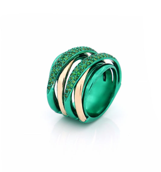 "LIZZY" - 18KT GOLD - TSAVORITES