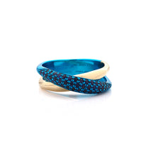 Load image into Gallery viewer, &quot;MARGAUX&quot; - 18KT GOLD - BLUE SAPPHIRES - AQUA BLUE