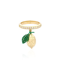Load image into Gallery viewer, &quot;LOVE LEMONS&quot; - 18KT GOLD - WHITE DIAMONDS - RING