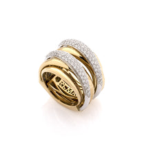 Load image into Gallery viewer, &quot;LIZZY&quot; - 18KT YELLOW AND WHITE GOLD - WHITE DIAMONDS